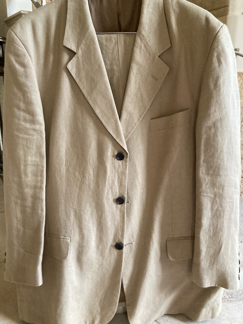 Banana Republic Taupe Linen Blend Blazer